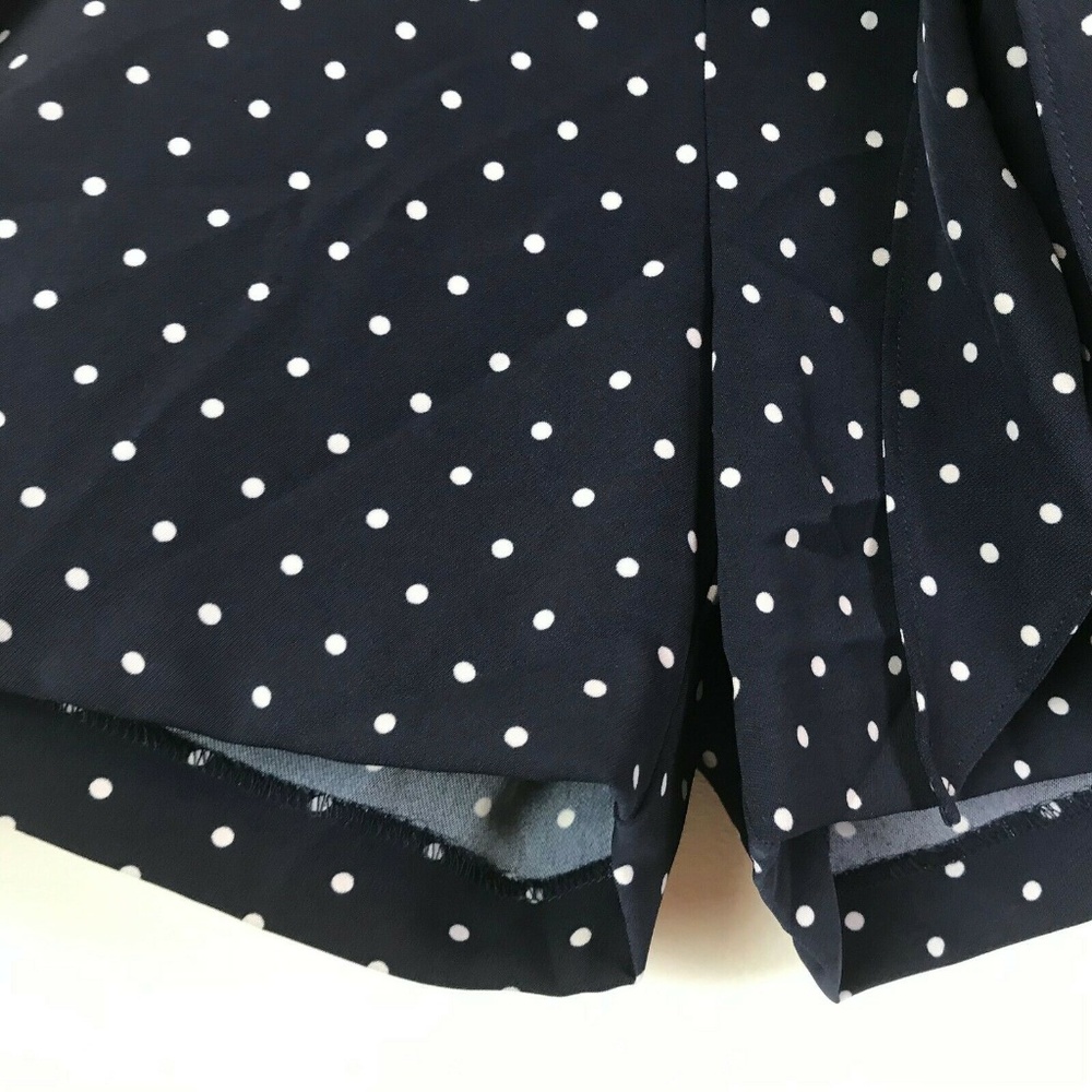 Bar III 4 Navy Polka Doted Tie Waist Shorts 3Y82 - Picture 3 of 4